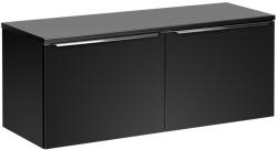 ArtCom Fürdőszoba szekrény felsővel SANTA FE Fekete D120/1 | 120 cm