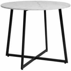 SIGNAL MEBLE Étkezőasztal LUNA | fehér márványhatású 90 cm (LUNABMAC)