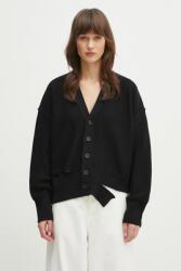 MM6 Maison Margiela gyapjú kardigán fekete, női, S52HP0026 - fekete S