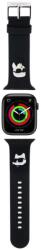 Karl Lagerfeld óraszíj fekete KLAWMSLKCNK Apple Watch 38mm / 40mm / 41mm / 42mm (S10) készülékhez - xpro