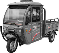 RDB Tricicleta electrica RDB MAX-klass4 cu volan fara permis 4000W 25 km/h 72V32Ah autonomie 60 km bena rabatabila culoare gri (RDB-MAX-KLASS4-VOLAN-Gri) - agropro