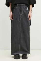 adidas Originals pamut szoknya Aop Maxi Skirt szürke, maxi, egyenes, JJ3142 - szürke 26