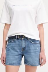 Pepe Jeans pamut farmer rövidnadrág REGULAR SHORT HW MABLE sima, közepes derékmagasságú, PL801188IC6 - kék 24