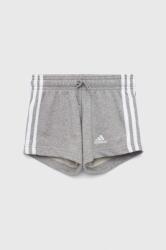 adidas gyerek rövidnadrág G 3S szürke, melange, állítható derekú - szürke 164