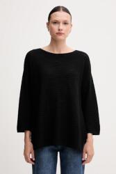 Benetton vászonkeverék pulóver fekete, 115GD10CT - fekete L