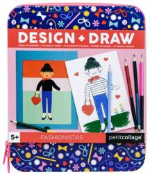Petit Collage - Design+ Draw- Divattervező játék úti verzió (ZKUK0736313544558)