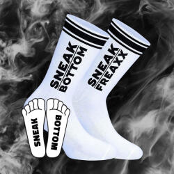 SneakFreaxx Sokken Sneak - stílusos fehér-fekete zokni - eromarkt