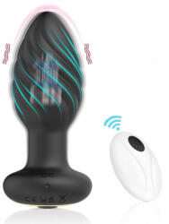 AnalTech Vibráló, szálcsavaros análplug - 8 x 3, 5 cm