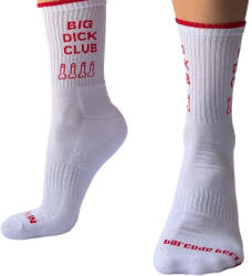 Barcode Berlin Big Dick Club - fehér zokni piros díszítéssel - eromarkt
