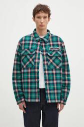 Billionaire Boys Club ingkabát Padded Check Overshirt zöld, átmeneti, oversize, B24430 - zöld M