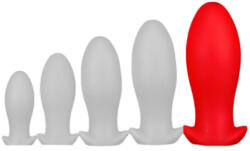 EggPlay Saurus Egg XXL - prémium szilikon dugó, 18, 5 x 8, 3 cm, piros - eromarkt