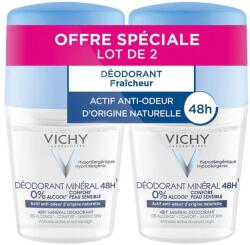 Vichy Deodorant Minéral 48h Roll-on Piele sensibilă sau epilată 2x50ml