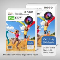 Procart Hartie 10x15 FOTO Dual Side 220g cu suprafata mata, 100 coli (DM10)