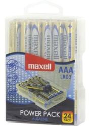 Maxell Alkálielem Power Pack LR-3 AAA 24db-os visszazárható átlátszó műanyag dobozban (790268.04.CN) - bevachip