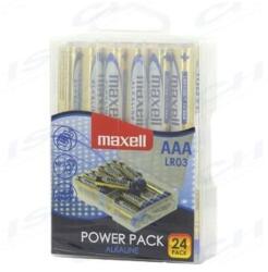 Maxell Alkálielem Power Pack LR-3 AAA 24db-os visszazárható átlátszó műanyag dobozban (790268.04.CN) - digitalgo