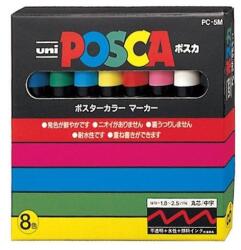 uni Filctoll UNI Posca PC-5M 8 darabos (2UPC5M8DB) - fotoland