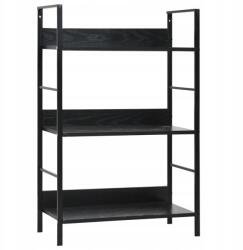 vidaXL Könyvespolc 3 polccal, fekete, 60x27, 6x90, 5 cm, lemez (288218)