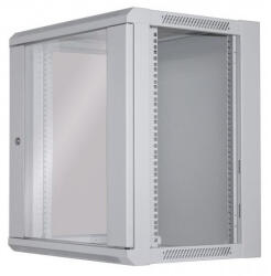 Manhattan Rackszekrény - 19" fali kivitel (12U, 635 (h) x 570 (w) x 450 (d) mm, Flatpack, Szürke) (711876) - securezone
