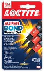 Henkel LOCTITE Super Bond POWER Gél Mini Trio pillanatragasztó, 3×1 g (2733276) - hyperoutlet