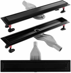 Rea Set rigola pentru dus plus capac negru Rea Neox Superflow 80 cm (REA-G7807)