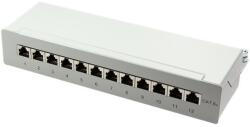 LogiLink Patch Panel 12 Port STP CAT6a árnyékolt szürke (NP0019) (NP0019) (NP0019)