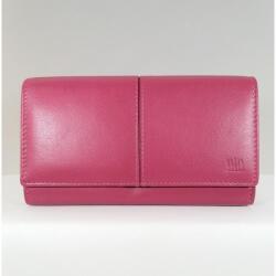  Bőr női pénztárca, patentos, fukszia (512930-065)