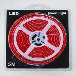 Ledszaki 5méter Kültéri Neon hatású hajlítható led fénykábel, fénycsík piros színben 12V (SA817)
