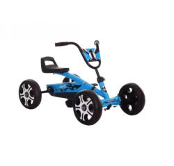 Glowmania Kart pentru copii, cadru metalic si roti spuma EVA, maxim 25 kg, 65x45x35 cm, albastru