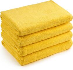 H Hotel Supplier 4db H Hotel Supplier törölköző szett, 70x140 cm, 100% pamut, 600 GSM, sárga (4P4x70x140-600-Galben)