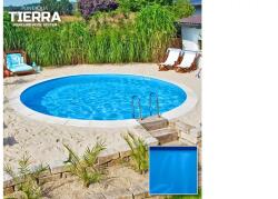 Pontaqua TIERRA BLUE POOL süllyesztett kör medence 4, 0 x 1, 5 m , kék fóliával (MPA_104) - kontaktor