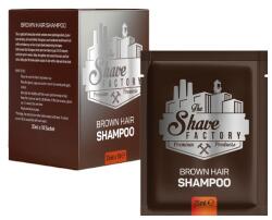 The Shave Factory Sampon nuantator maro inchis pentru barbati Dark Brown 10x25ml (8403024106772)