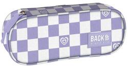 DERFORM BackUp ovális tolltartó - Lila, fehér kockás (PB7A26)