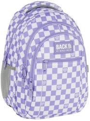 DERFORM BackUp iskolatáska, hátizsák - 3 rekeszes - Lila, fehér kockás (PLB7O26) (PLB7O26)