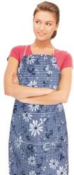 BELLATEX Dita 67 × 84 cm 7750/410 kék kocka, virággal (10203)