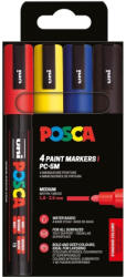 uni Marker UNI Posca PC-5M, varf rotund, 1.8-2.5mm, set 4 culori (M1506)