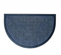  Lábtörlő íves 60x40 cm gumis textil kék