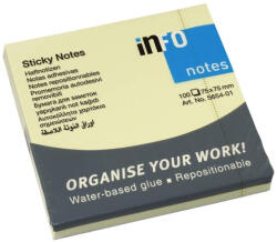 Info Notes Notes adeziv Info Notes, 75x75 mm, 100 file (IN565401)