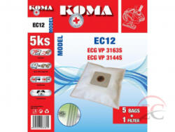 ECG KOMA EC 12 Microfilteres porszívó porzsák 5db/cs. + 1 db. filter (EC-12) (EC-12)