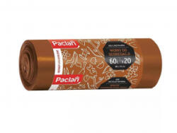 Paclan szelektív bio hulladék gyűjtő szemeteszsák 60 liter, 20db/tekercs (GA6128)