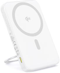 Baseus Baterie externa Acumulator Extern Type-C, Qi2, 20W, 5000mAh, with Cable Type-C - Baseus PicoGo (P10076800213-01) - White (P10076800213-01)