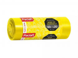 Paclan szelektív műanyag gyűjtő szemeteszsák 60 liter, 20db/tekercs (GA6130) (GA6130)