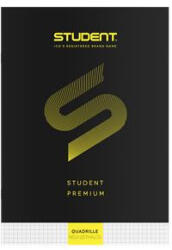 ICO Füzet, tűzött, A4, kockás, 32 lap, ICO "Student Premium", fekete (COTICSFPK)