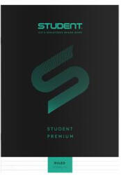 ICO Füzet, tűzött, A4, vonalas, 32 lap, ICO "Student Premium", fekete (COTICSFPV)
