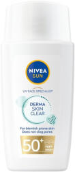 Nivea Sun Fluid facial cu protecție solară Derma Skin Clear, SPF50+, 40 ml