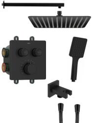 SAPHO SMARTSELECT 2-irányú falba süllyesztett zuhanycsaptelep szett, matt fekete RP042B-01 (RP042B-01)