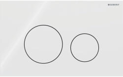 Geberit Sigma40 Round működtetőlap 2 mennyiséges öblítéshez, fehér üveg 115.628. SI. 1 (115.628.SI.1)