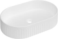 INVENA GLAMOUR struktúrált pultra ültethető mosdókagyló, 50x32 cm, fehér CE-63-W01-L (CE-63-W01-L)