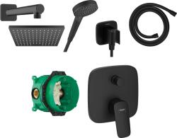 Hansgrohe Logis falsík alatti csaptelep szett, matt fekete SZP-HG36 (SZP-HG36)