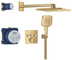 GROHE Grohtherm SmartControl falsík alatt zuhanyrendszer Rainshower SmartActive 310 Cube fejzuhannyal, Cool Sunrise 34864GL0 (34864GL0)