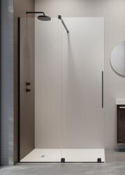 Radaway Furo Black Walk-in 100 bal fekete zuhanyfal 10106538-54-01L, 10110494-01-01 (10106538-54-01L,10110494-01-01)
